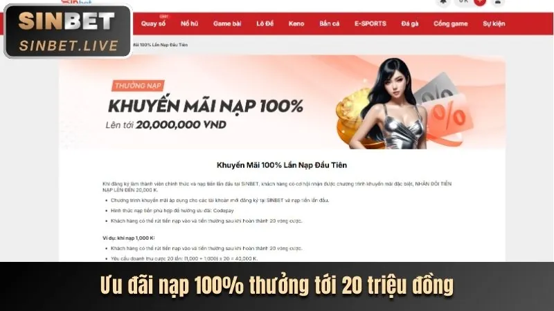 Ưu đãi nạp tiền lần đầu tại 123zo link vào